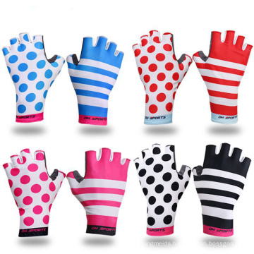 High Quality Women Half-Finger Nylon Bike Motorcycle Gloves